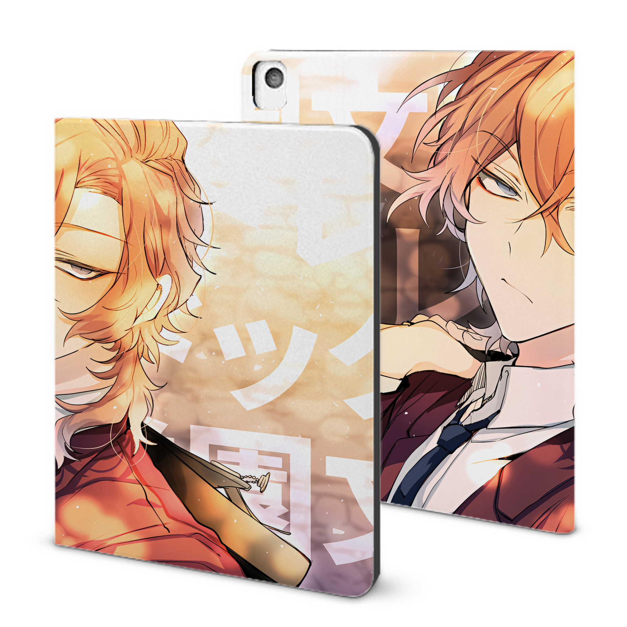 （画像用） 文豪ストレイドッグス Bungo Stray Dogs IPadケース ペンホルダー付き ブックスタイルデザイン